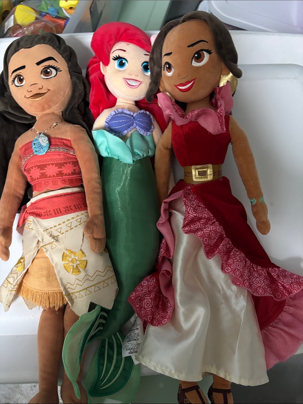 Bundle Disney Princess Plush Dolls- Ariel, Moana and Elena - Picture 3 of 15